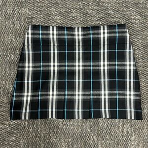 Burberry London Wool Plaid Skirt